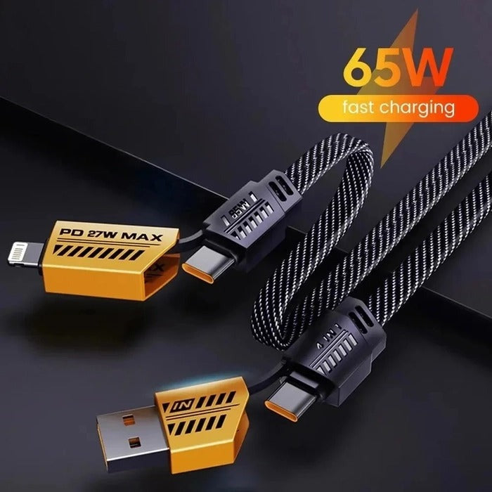 4 in 1 USB Charging Cable PD 65W 27W Fast Charging