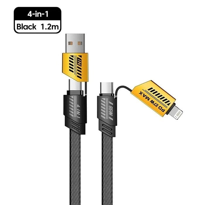 4 in 1 USB Charging Cable PD 65W 27W Fast Charging