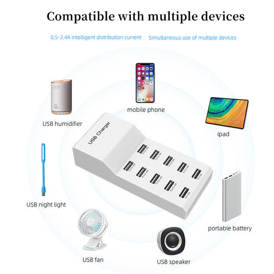 4/10-Ports USB Charging Station